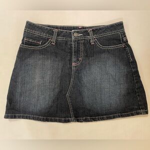 Denim Skort With Pink Stitching Girls Size 16